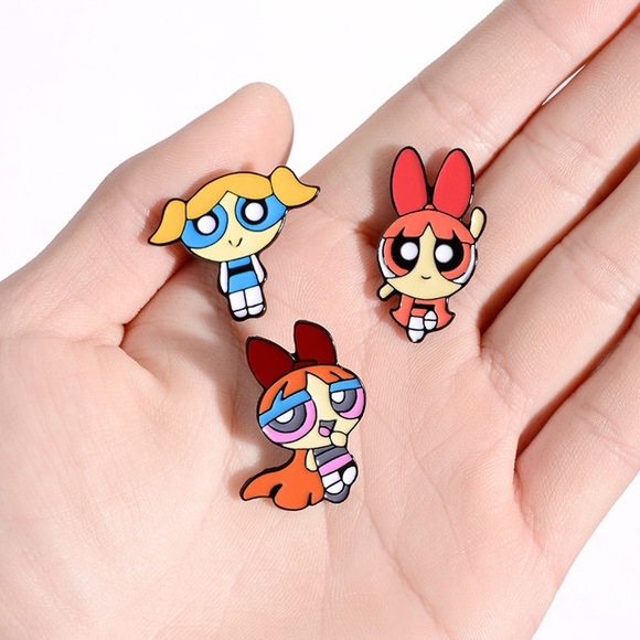 Powerpuff Girls Cartoon Network Blossom 90s Y2K Metal Enamel Pin Brooch - Picture 7 of 9